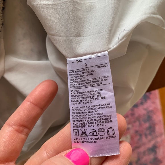 Banana Republic business casual green and white textured dress size 0 - Picture 5 of 6